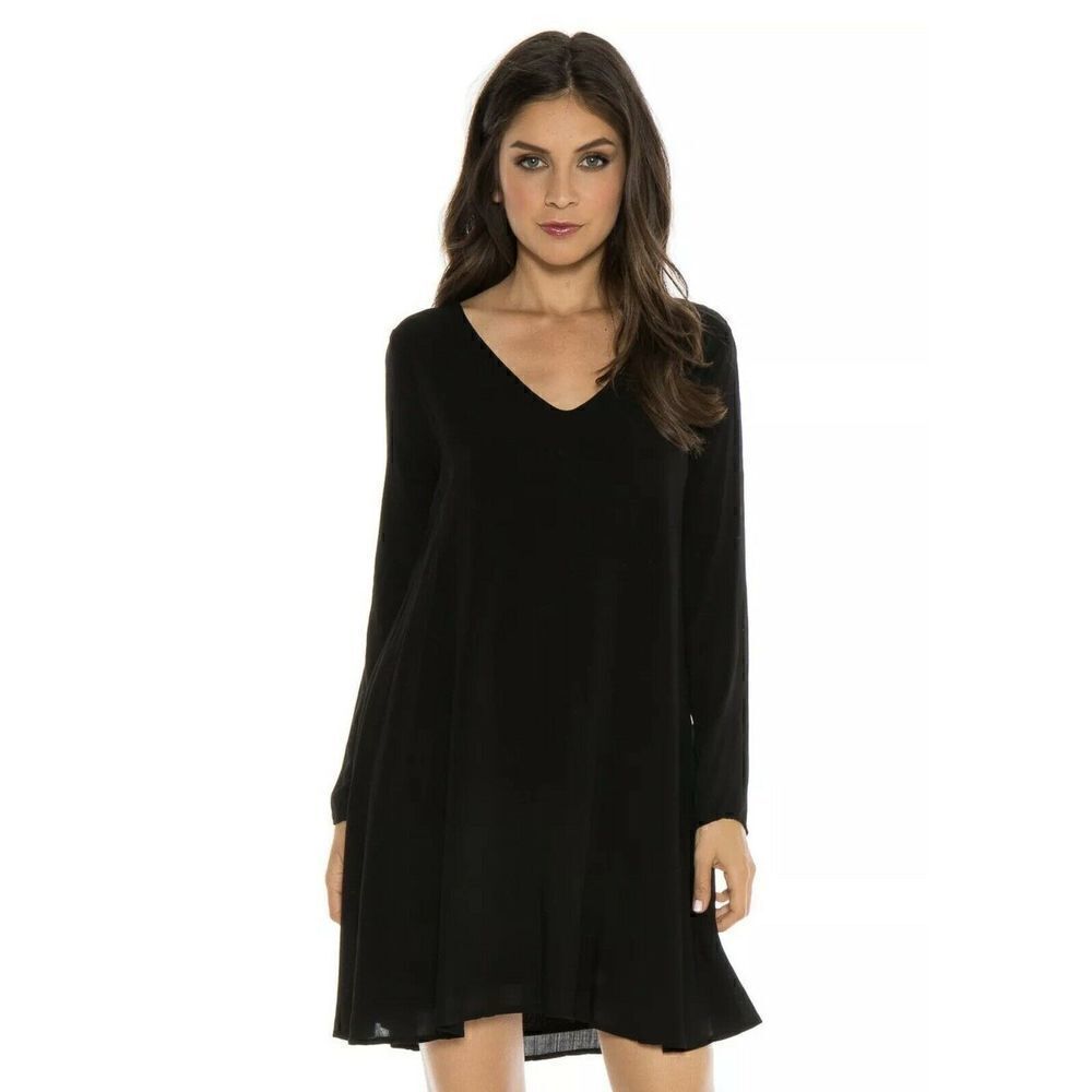 CLOTH & STONE V-NECK LACE-UP BACK LONG SLEEVE